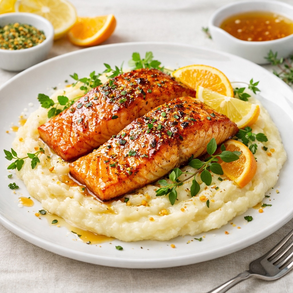 Salmón glaseado